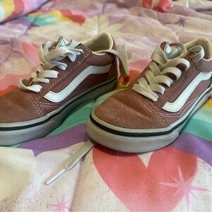VANS Pink and White Sneakers Kids 12